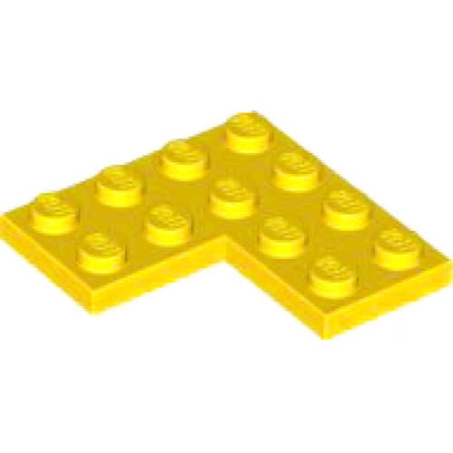 Деталь LEGO 2639 Plate 4 x 4 Corner - Yellow