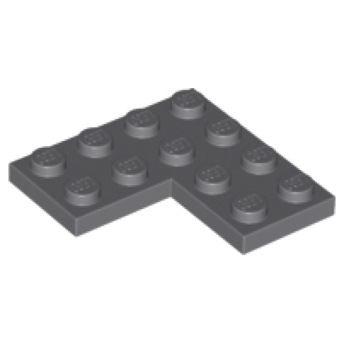Деталь LEGO 2639 Plate 4 x 4 Corner - Dark Bluish Gray
