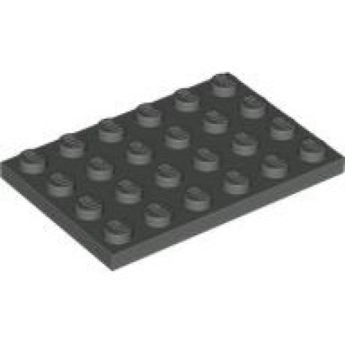 Деталь LEGO 3032 Plate 4 x 6 - Dark Gray