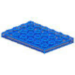 Plate 4 x 6 - Trans-Dark Blue