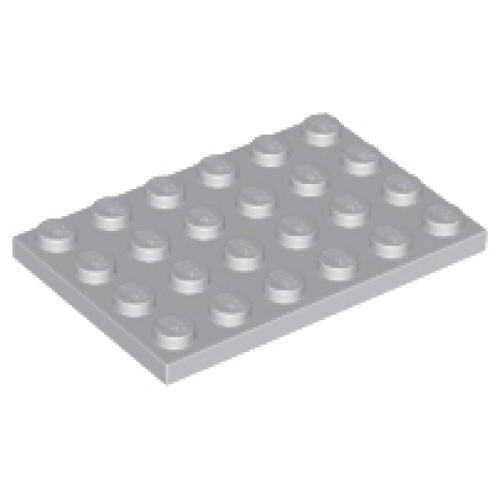 Деталь LEGO 3032 Plate 4 x 6 - Light Bluish Gray