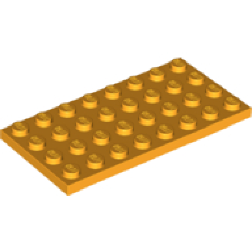 Деталь LEGO 3035 Plate 4 x 8 - Bright Light Orange