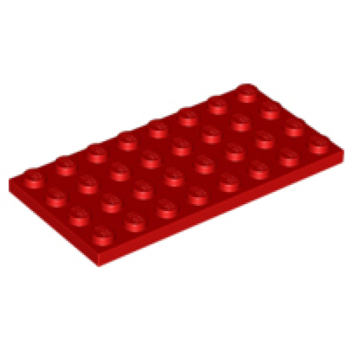 Деталь LEGO 3035 Plate 4 x 8 - Red