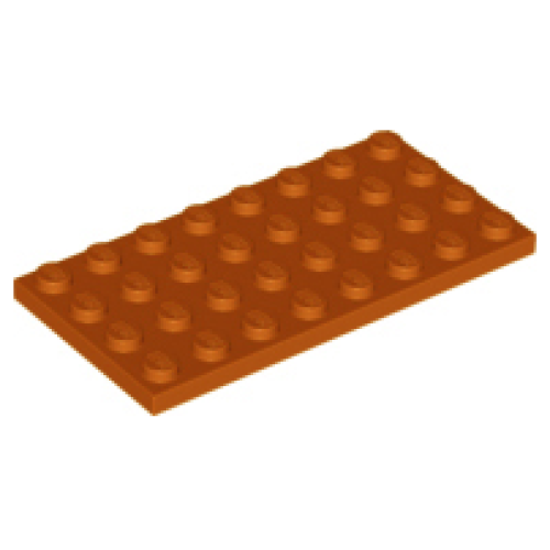 Деталь LEGO 3035 Plate 4 x 8 - Dark Orange