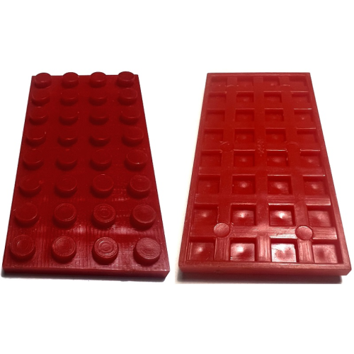 Деталь LEGO 3035old Plate 4 x 8 with Waffle Bottom - Red
