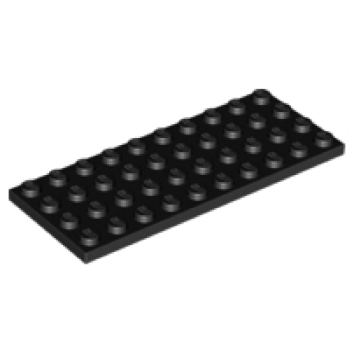 Деталь LEGO 3030 Plate 4 x 10 - Black