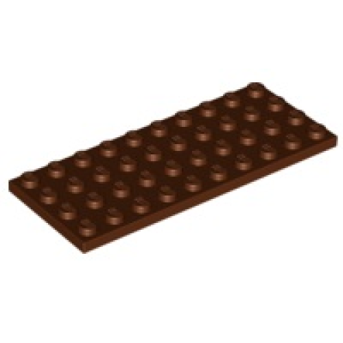 Деталь LEGO 3030 Plate 4 x 10 - Reddish Brown