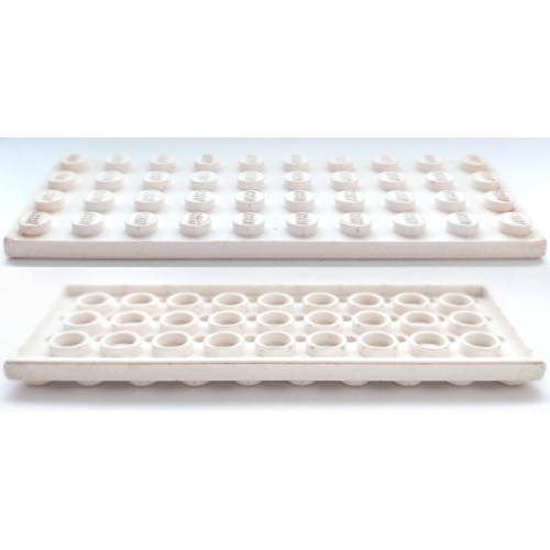 Деталь LEGO 3030a Plate 4 x 10 with Groove - White