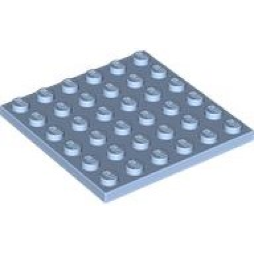 Деталь LEGO 3958 Plate 6 x 6 - Bright Light Blue
