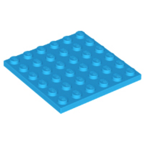 Деталь LEGO 3958 Plate 6 x 6 - Dark Azure