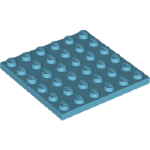 Деталь LEGO 3958 Plate 6 x 6 - Medium Azure