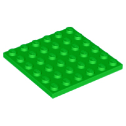 Plate 6 x 6 - Bright Green