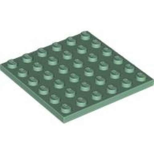 Деталь LEGO 3958 Plate 6 x 6 - Sand Green