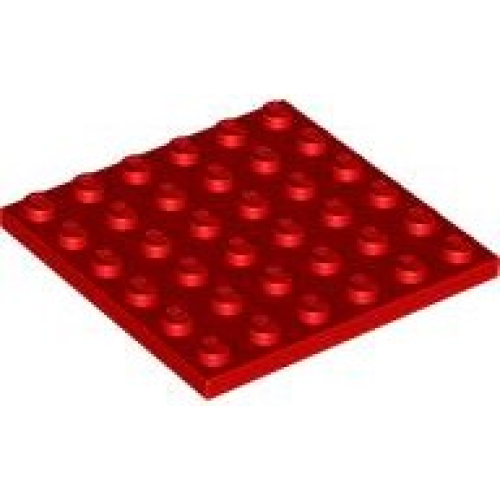 Деталь LEGO 3958 Plate 6 x 6 - Red