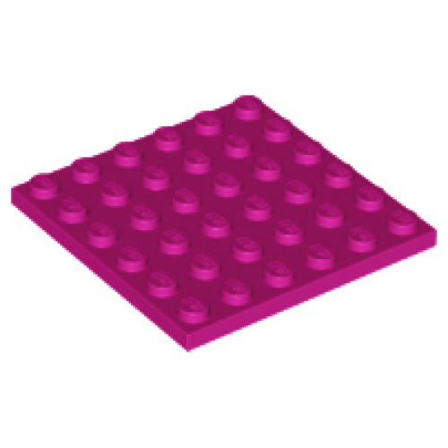 Деталь LEGO 3958 Plate 6 x 6 - Magenta