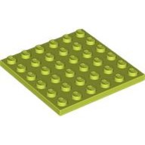 Деталь LEGO 3958 Plate 6 x 6 - Medium Lime