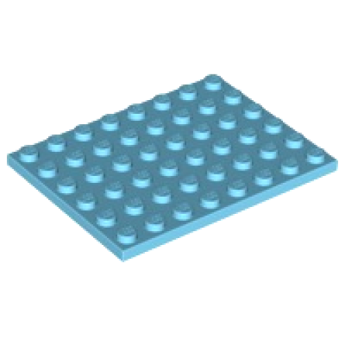 Деталь LEGO 3036 Plate 6 x 8 - Medium Azure