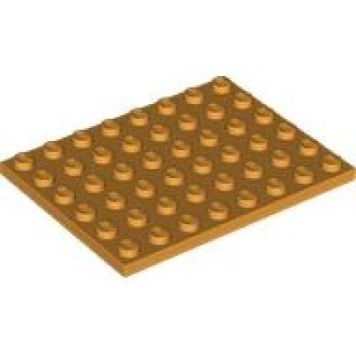 Деталь LEGO 3036 Plate 6 x 8 - Medium Orange