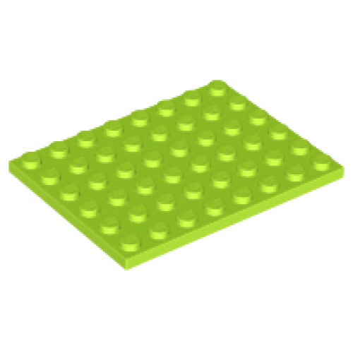 Деталь LEGO 3036 Plate 6 x 8 - Lime