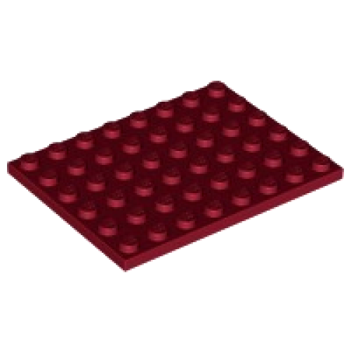 Деталь LEGO 3036 Plate 6 x 8 - Dark Red