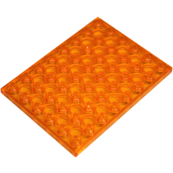 Plate 6 x 8 - Trans-Orange