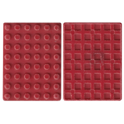 Plate 6 x 8 with Waffle Bottom - Red
