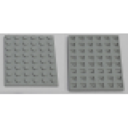 Plate 6 x 8 with Waffle Bottom - Light Gray