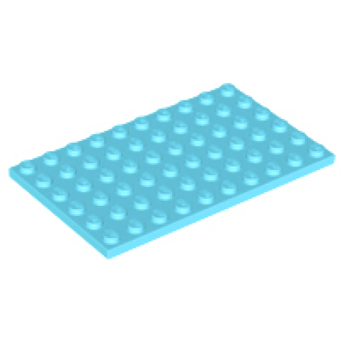 Деталь LEGO 3033 Plate 6 x 10 - Medium Azure