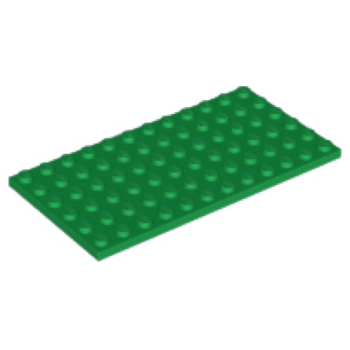 Деталь LEGO 3028 Plate 6 x 12 - Green