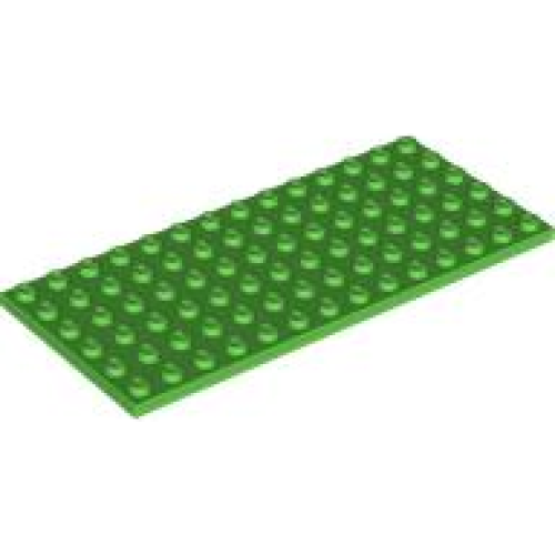 Деталь LEGO 3456 Plate 6 x 14 - Bright Green