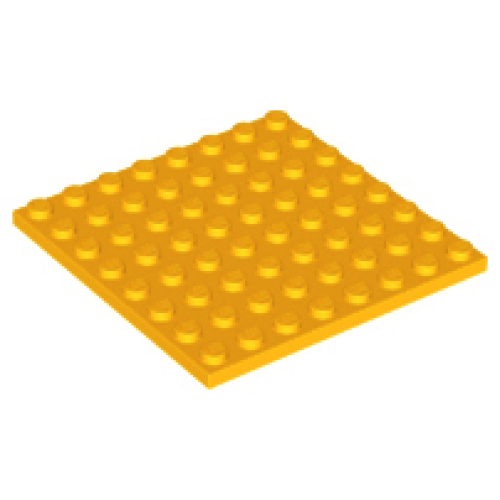 Деталь LEGO 41539 Plate 8 x 8 - Bright Light Orange