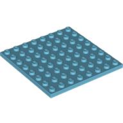 Plate 8 x 8 - Medium Azure