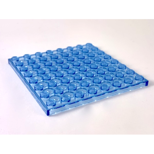 Деталь LEGO 41539 Plate 8 x 8 - Trans-Medium Blue