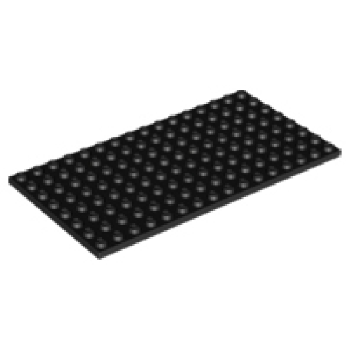 Деталь LEGO 92438 Plate 8 x 16 - Black