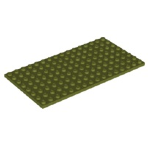 Деталь LEGO 92438 Plate 8 x 16 - Olive Green