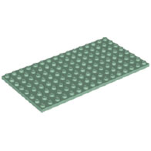 Деталь LEGO 92438 Plate 8 x 16 - Sand Green
