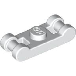 Plate, Modified 1 x 1 with Bar Handles on Ends - White