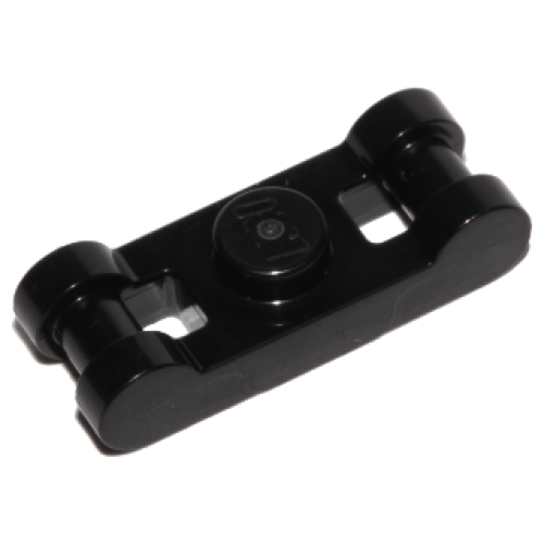 Деталь LEGO 78257 Plate, Modified 1 x 1 with Bar Handles on Ends - Black