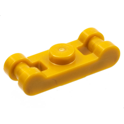 Plate, Modified 1 x 1 with Bar Handles on Ends - Pearl Gold