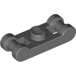 Plate, Modified 1 x 1 with Bar Handles on Ends - Dark Bluish Gray