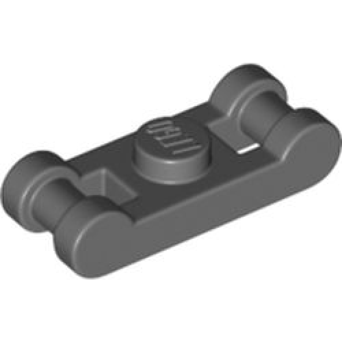 Деталь LEGO 78257 Plate, Modified 1 x 1 with Bar Handles on Ends - Dark Bluish Gray