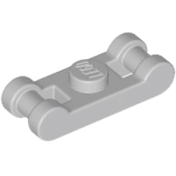 Plate, Modified 1 x 1 with Bar Handles on Ends - Light Bluish Gray