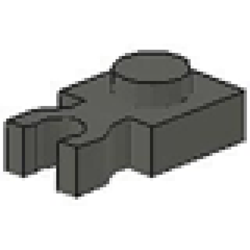 Деталь LEGO 4085 Plate, Modified 1 x 1 with Clip Vertical (Undetermined Type) - Dark Gray