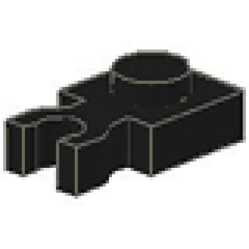 Деталь LEGO 4085 Plate, Modified 1 x 1 with Clip Vertical (Undetermined Type) - Black