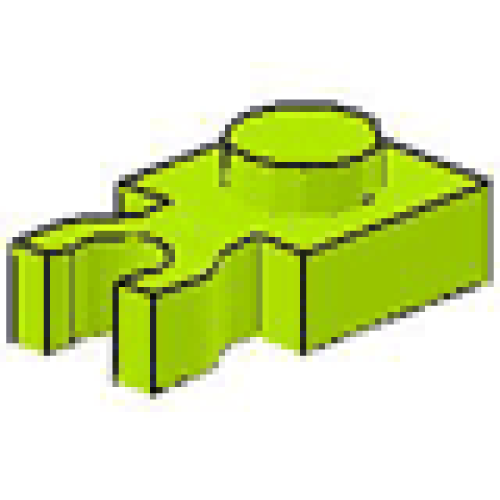 Деталь LEGO 4085 Plate, Modified 1 x 1 with Clip Vertical (Undetermined Type) - Lime