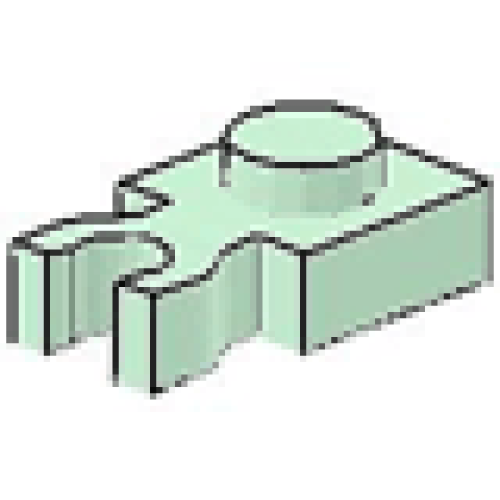 Деталь LEGO 4085 Plate, Modified 1 x 1 with Clip Vertical (Undetermined Type) - Light Green