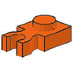Plate, Modified 1 x 1 with Clip Vertical (Undetermined Type) - Orange