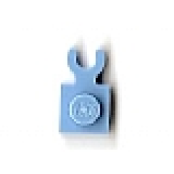 Plate, Modified 1 x 1 with Clip Vertical (Undetermined Type) - Medium Blue