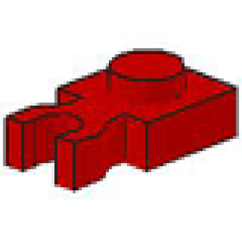 Деталь LEGO 4085 Plate, Modified 1 x 1 with Clip Vertical (Undetermined Type) - Red