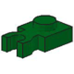 Plate, Modified 1 x 1 with Clip Vertical (Undetermined Type) - Green